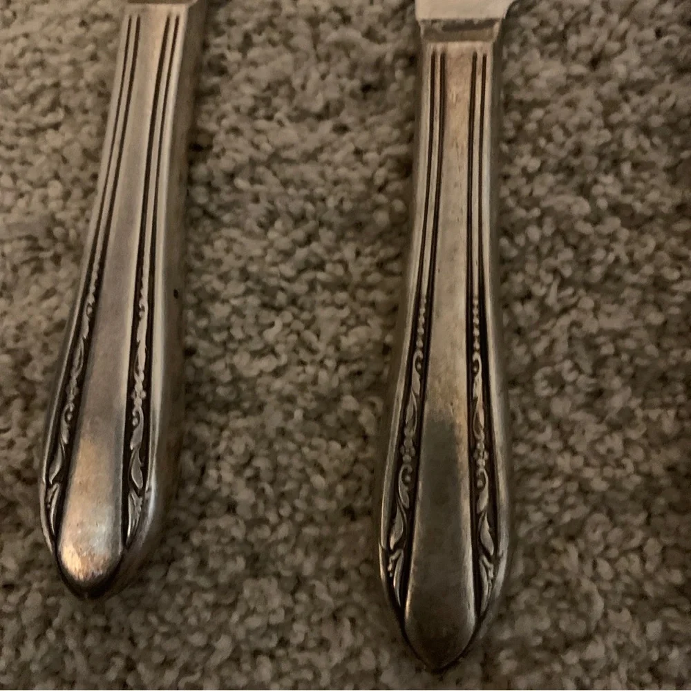 Vintage RCCO Stainless Butter Knives Set of 6 MCM Flatware Silverware